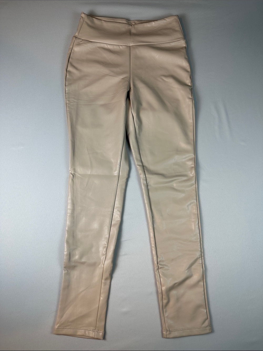 Kendall & Kylie Beige Faux-Leather Pants Ankle Size Small